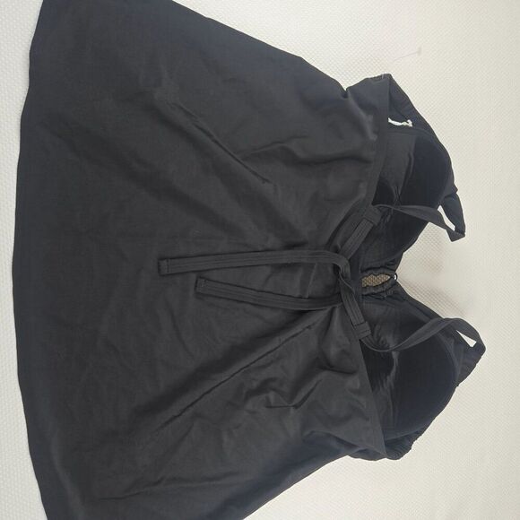 Cocos Swim Womens Halter Black Swim Top Tankini Size 20W - Picture 4 of 6